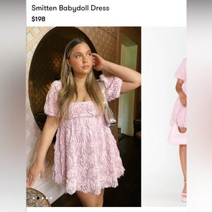 NWT Show Me Your Mumu Pink Floral Smitten Babydoll Dress Roses